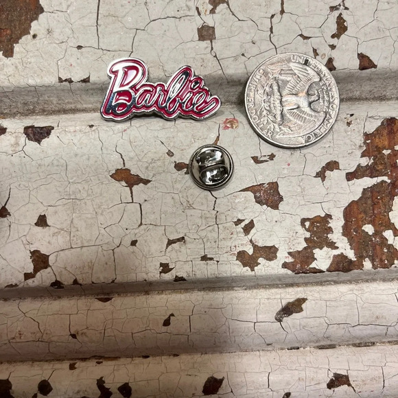 Brand new Barbie signature silver/pink enamel pin - Picture 3 of 4
